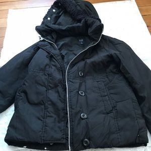 Black puffy winter coat